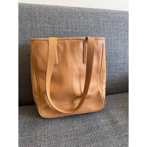 Vintage Coach 7776 Hampton Lunch Tote Tan Leather Shoulder Bag - Picture 8 of 10